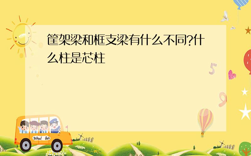 筐架梁和框支梁有什么不同?什么柱是芯柱