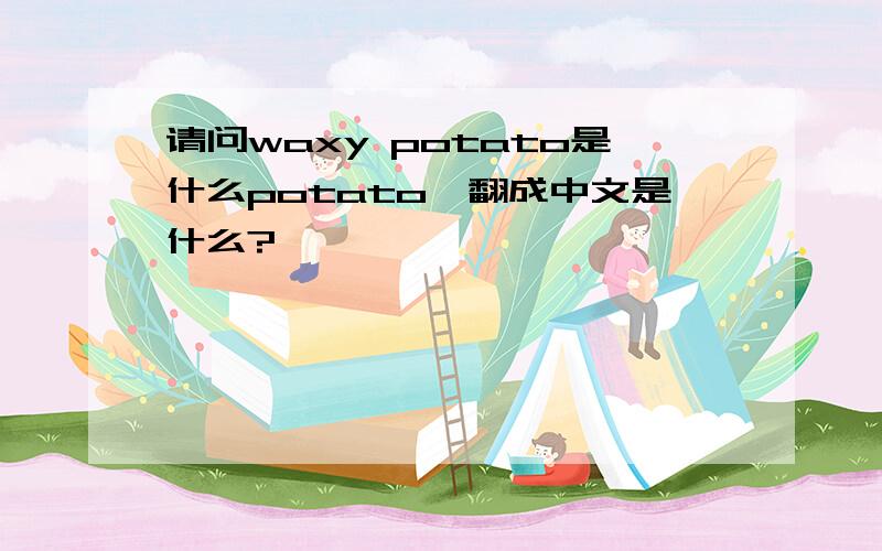 请问waxy potato是什么potato,翻成中文是什么?