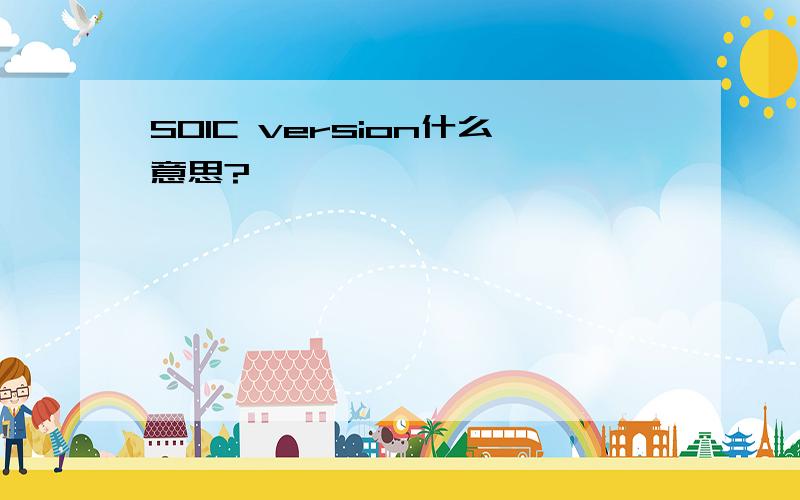 SOIC version什么意思?