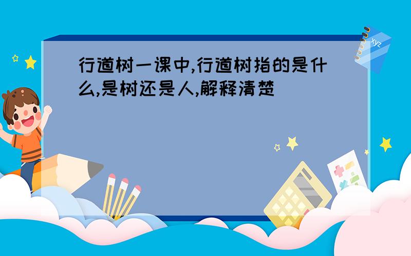 行道树一课中,行道树指的是什么,是树还是人,解释清楚