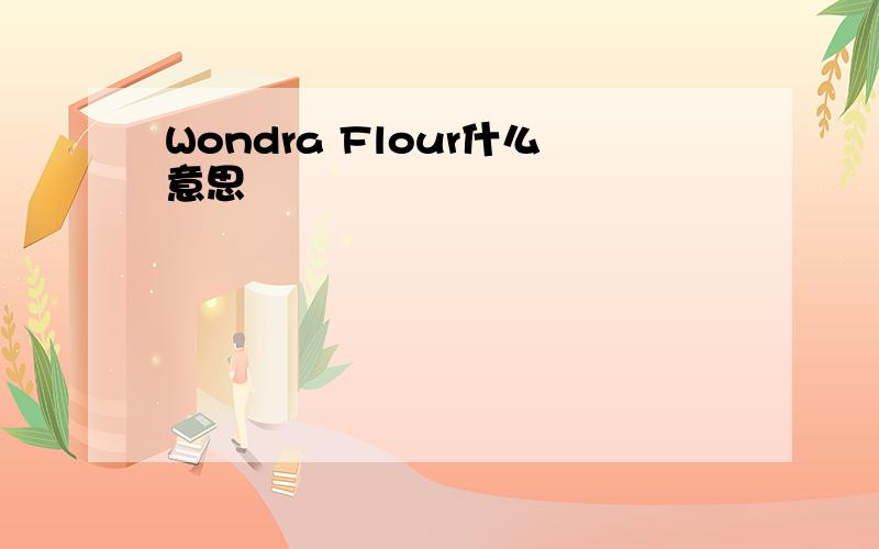 Wondra Flour什么意思