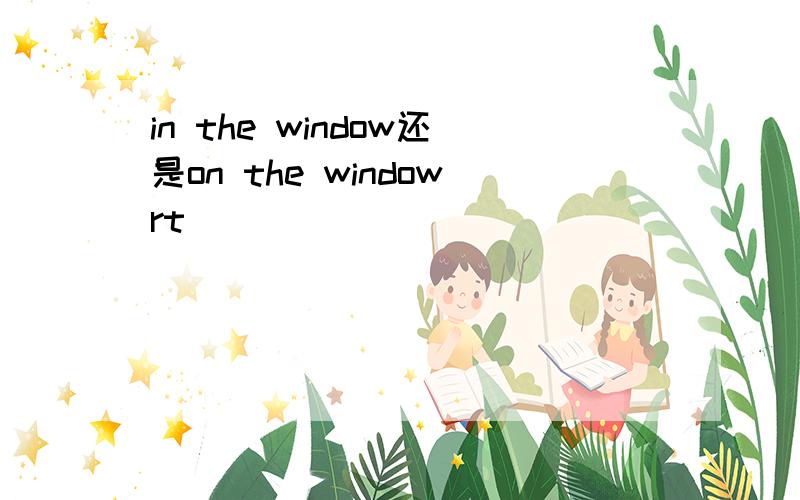 in the window还是on the windowrt