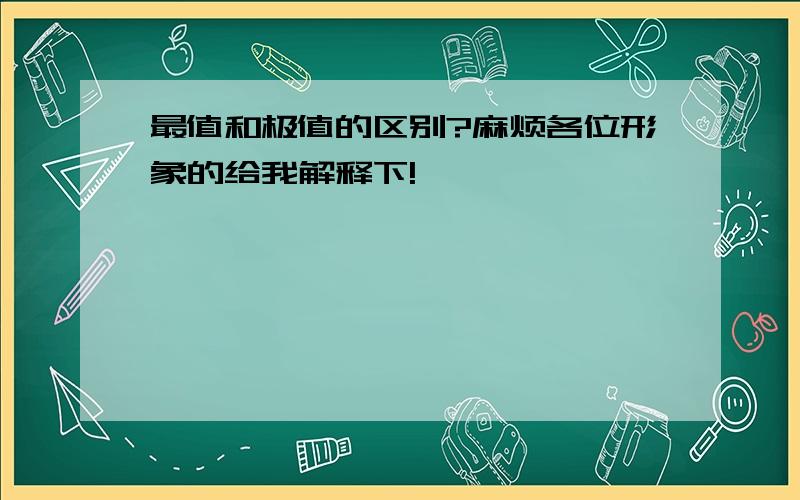 最值和极值的区别?麻烦各位形象的给我解释下!