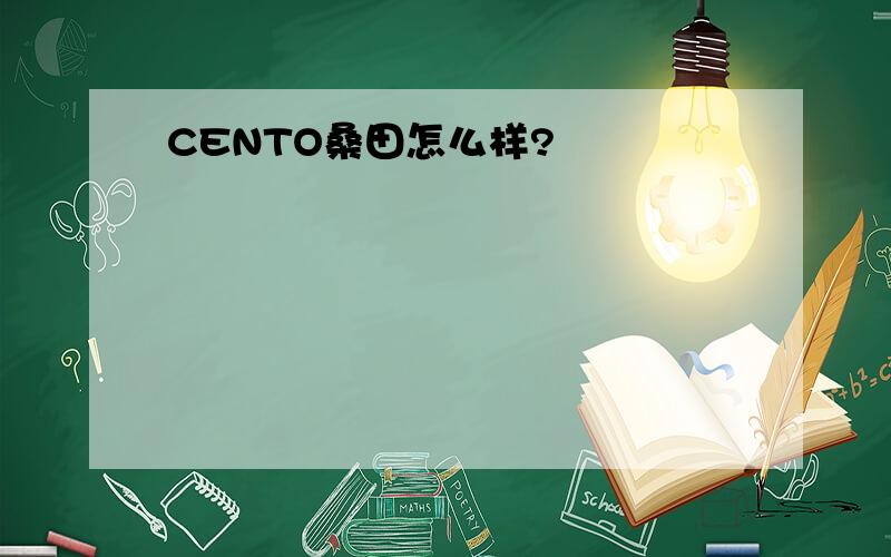 CENTO桑田怎么样?