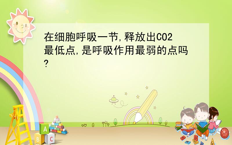 在细胞呼吸一节,释放出CO2最低点,是呼吸作用最弱的点吗?