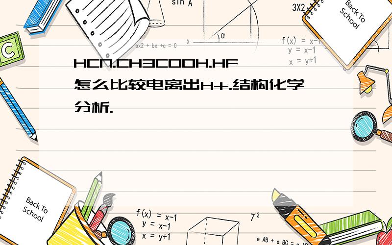 HCN.CH3COOH.HF怎么比较电离出H+.结构化学分析.