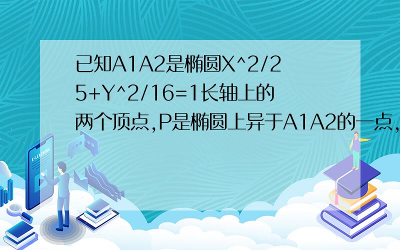 已知A1A2是椭圆X^2/25+Y^2/16=1长轴上的两个顶点,P是椭圆上异于A1A2的一点,直线A1P,A2P分别交做准线于MN两点,则以线段MN为直径的圆恒过哪个点?求答案和方法,