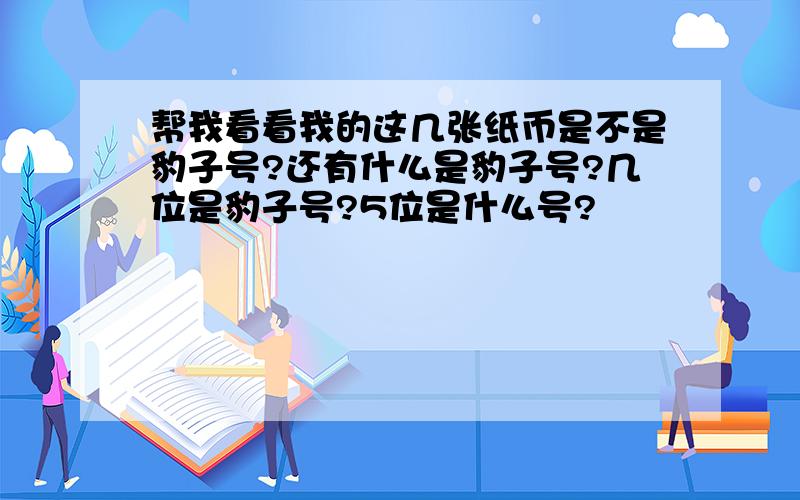 帮我看看我的这几张纸币是不是豹子号?还有什么是豹子号?几位是豹子号?5位是什么号?