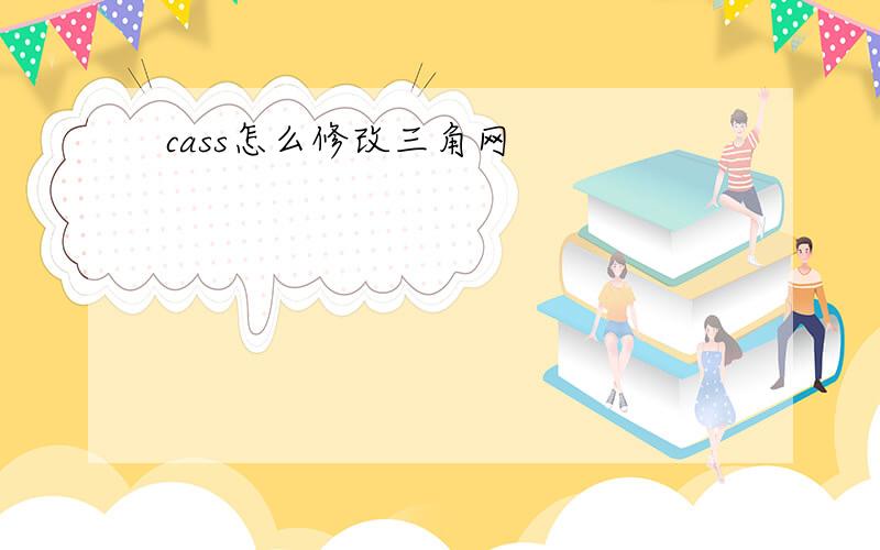 cass怎么修改三角网