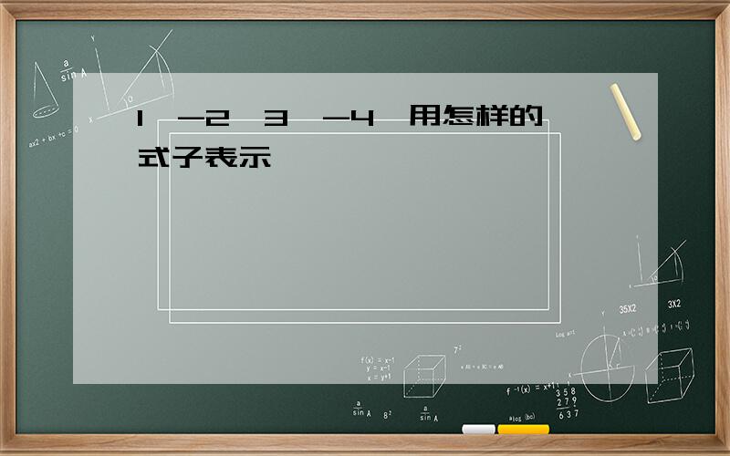 1,-2,3,-4,用怎样的式子表示