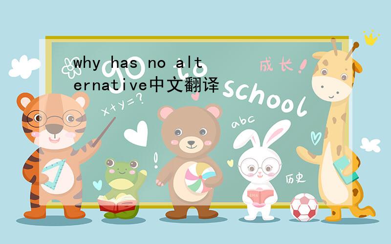 why has no alternative中文翻译