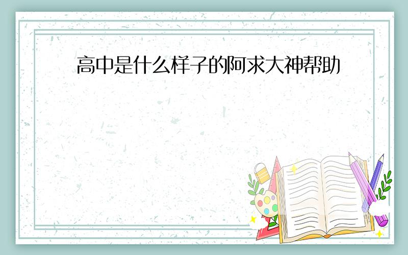 高中是什么样子的阿求大神帮助