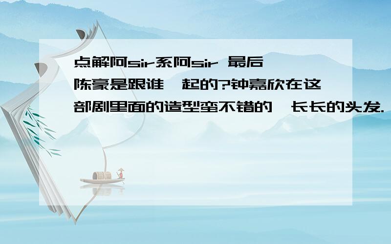 点解阿sir系阿sir 最后陈豪是跟谁一起的?钟嘉欣在这部剧里面的造型蛮不错的,长长的头发.