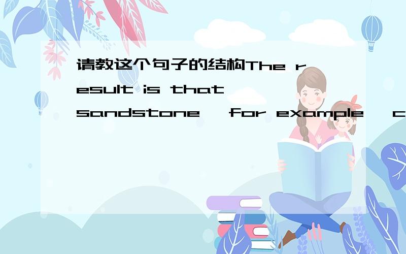 请教这个句子的结构The result is that sandstone, for example, can be as porous as the loose sand from which it was formed. 句中which不是关系代词吧