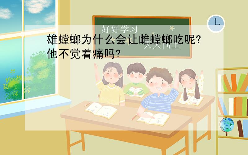 雄螳螂为什么会让雌螳螂吃呢?他不觉着痛吗?