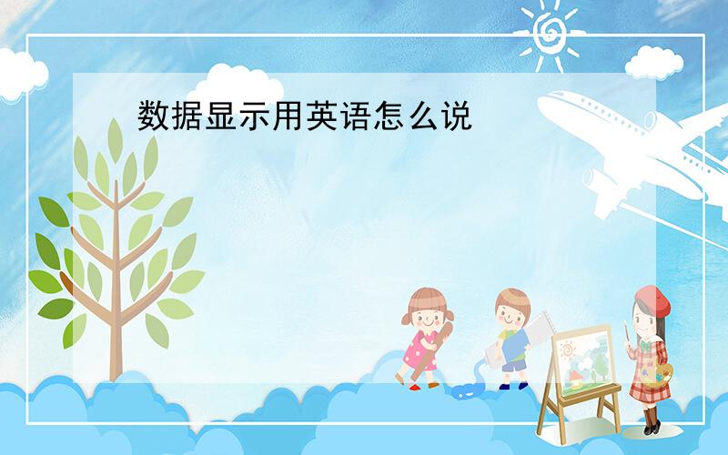 数据显示用英语怎么说