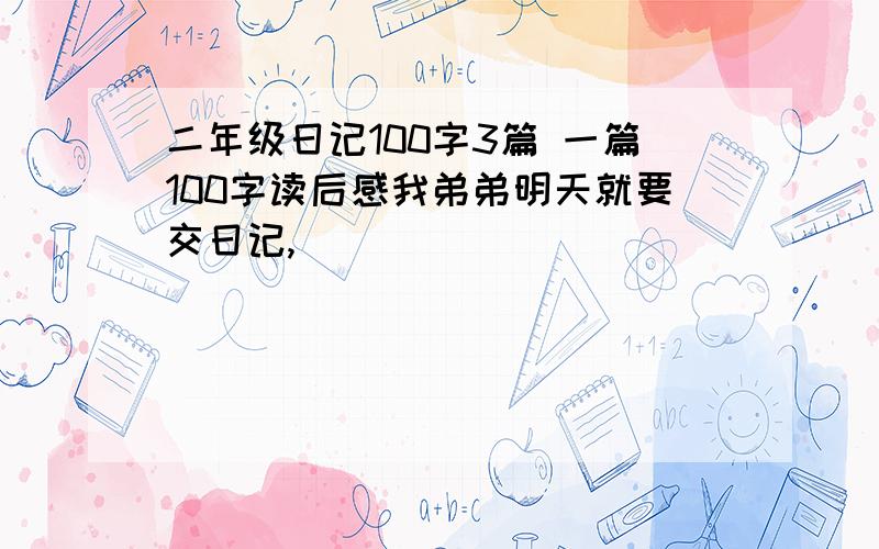 二年级日记100字3篇 一篇100字读后感我弟弟明天就要交日记,