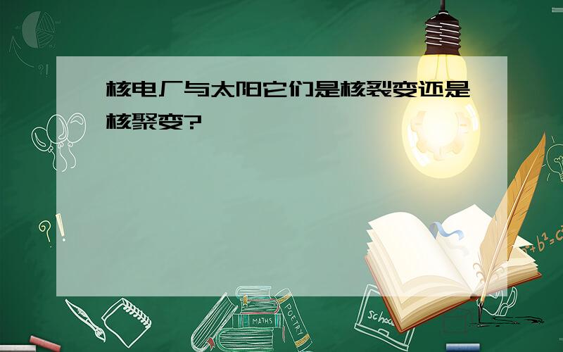 核电厂与太阳它们是核裂变还是核聚变?