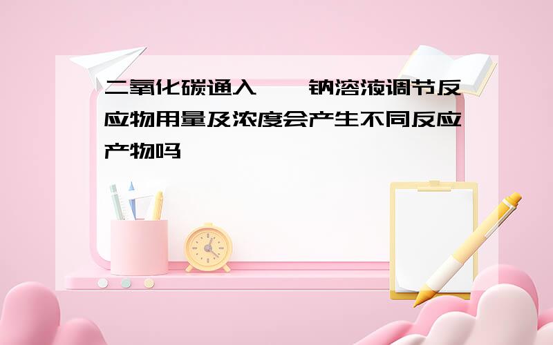 二氧化碳通入苯酚钠溶液调节反应物用量及浓度会产生不同反应产物吗