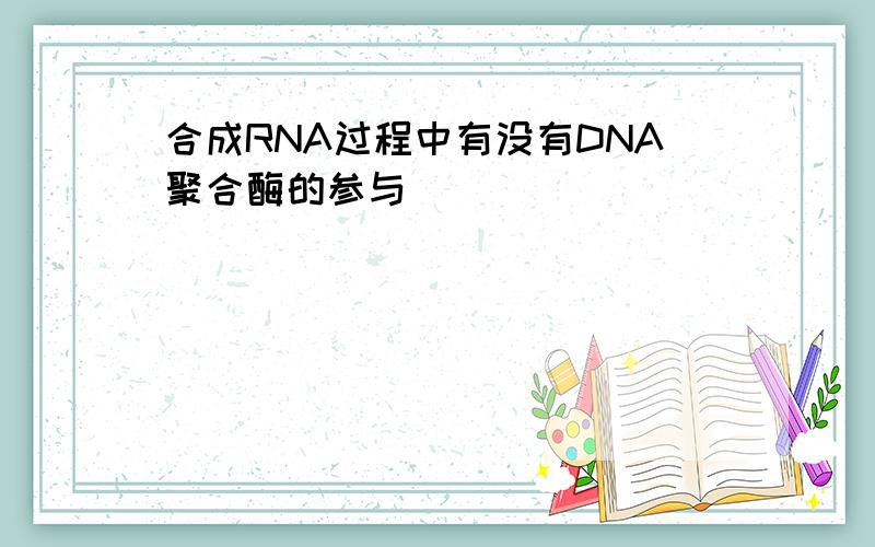 合成RNA过程中有没有DNA聚合酶的参与