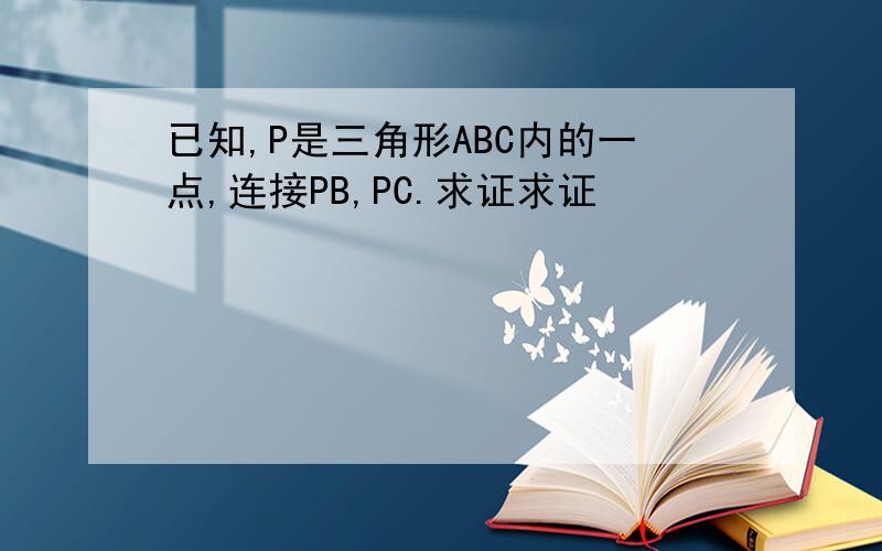 已知,P是三角形ABC内的一点,连接PB,PC.求证求证