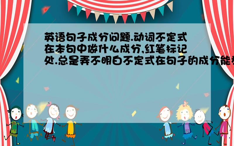 英语句子成分问题.动词不定式在本句中做什么成分,红笔标记处.总是弄不明白不定式在句子的成分能举例讲解,万分感激who might impart to me