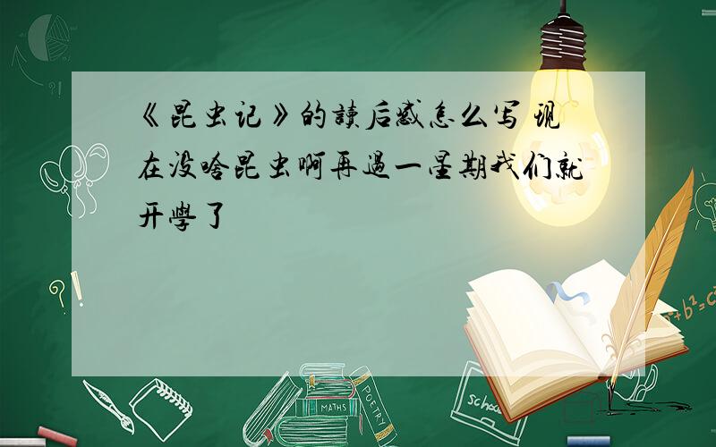 《昆虫记》的读后感怎么写 现在没啥昆虫啊再过一星期我们就开学了