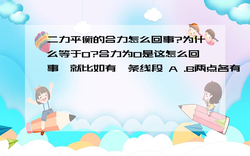 二力平衡的合力怎么回事?为什么等于0?合力为0是这怎么回事,就比如有一条线段 A .B两点各有一个人在使10N的力在拉,点D会受到多少力?如果为0,那两个人拉一条绳子,为什么中间会受不了断掉?A