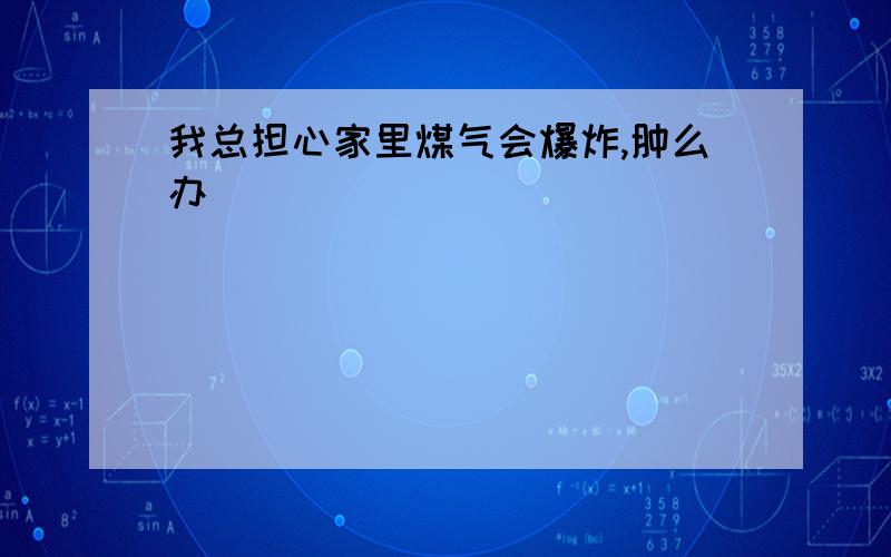 我总担心家里煤气会爆炸,肿么办