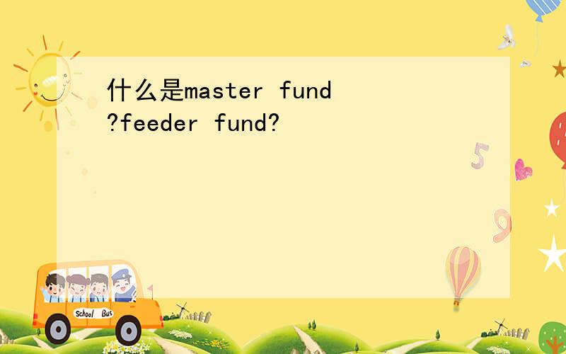 什么是master fund?feeder fund?