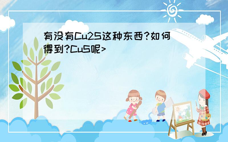 有没有Cu2S这种东西?如何得到?CuS呢>