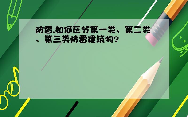 防雷,如何区分第一类、第二类、第三类防雷建筑物?