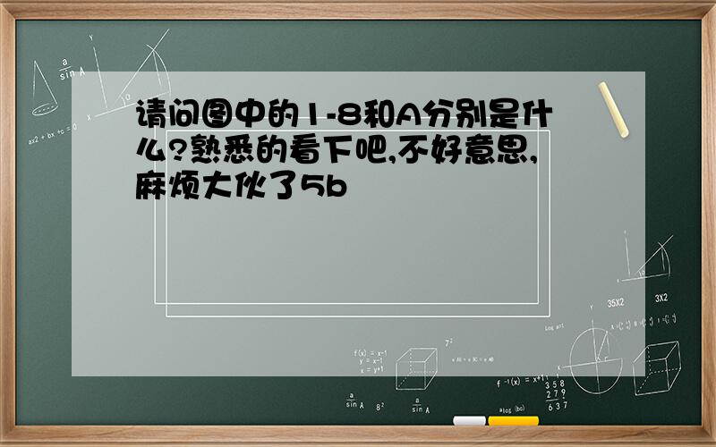 请问图中的1-8和A分别是什么?熟悉的看下吧,不好意思,麻烦大伙了5b