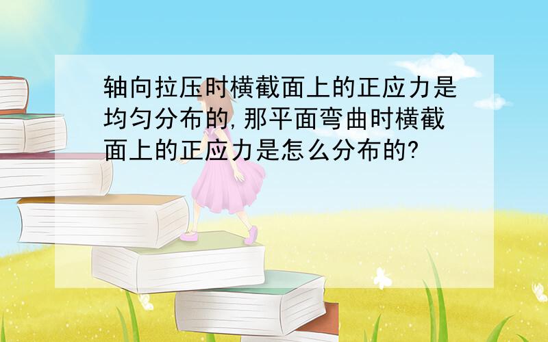 轴向拉压时横截面上的正应力是均匀分布的,那平面弯曲时横截面上的正应力是怎么分布的?