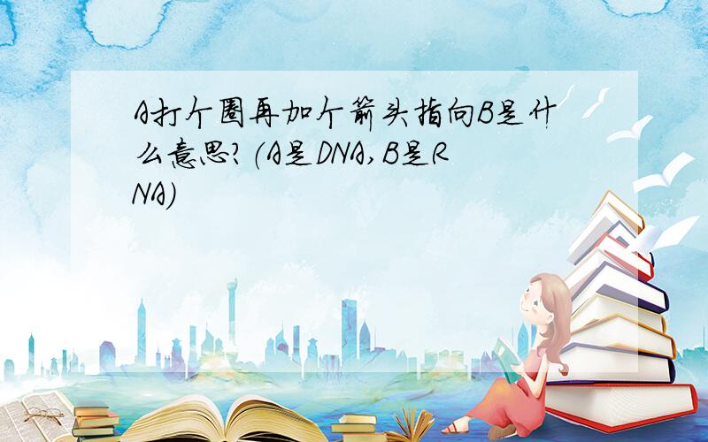 A打个圈再加个箭头指向B是什么意思?（A是DNA,B是RNA）