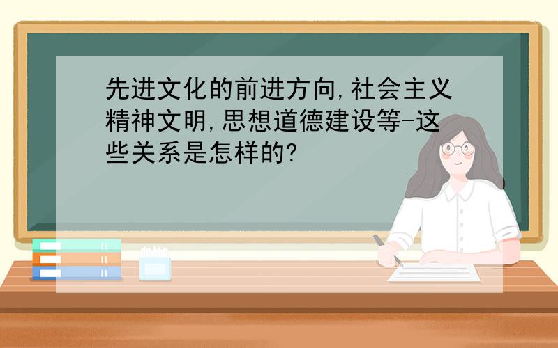 先进文化的前进方向,社会主义精神文明,思想道德建设等-这些关系是怎样的?