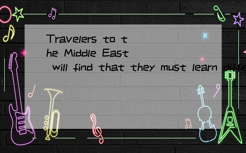 Travelers to the Middle East will find that they must learn different.上海精编教学与评估首字母填空