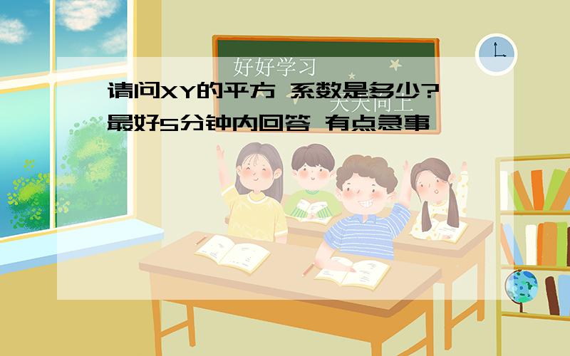 请问XY的平方 系数是多少?最好5分钟内回答 有点急事