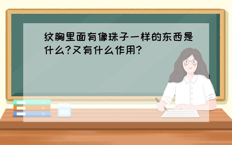 纹胸里面有像珠子一样的东西是什么?又有什么作用?