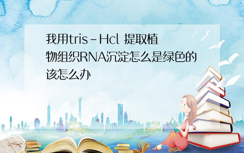 我用tris-Hcl 提取植物组织RNA沉淀怎么是绿色的该怎么办