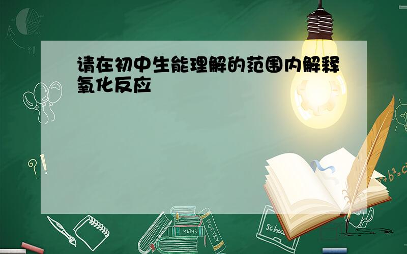 请在初中生能理解的范围内解释氧化反应