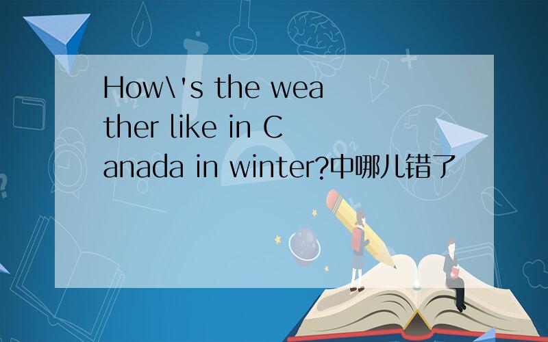 How\'s the weather like in Canada in winter?中哪儿错了