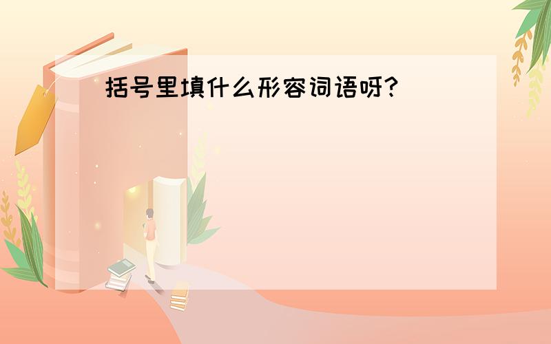 括号里填什么形容词语呀?