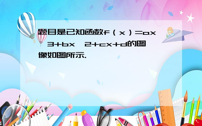 题目是已知函数f（x）=ax^3+bx^2+cx+d的图像如图所示.