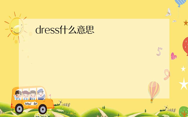 dress什么意思