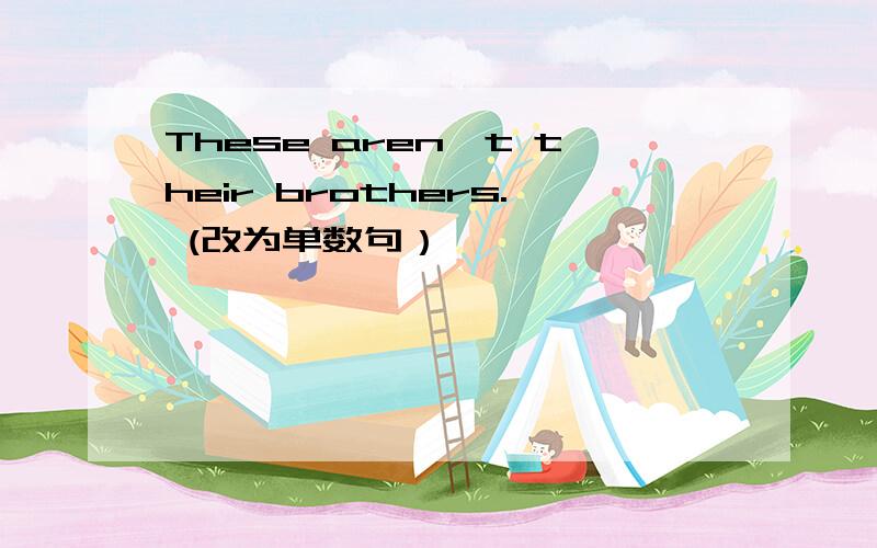 These aren't their brothers. (改为单数句）