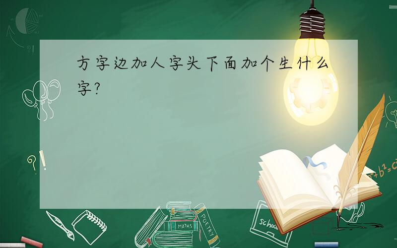 方字边加人字头下面加个生什么字?