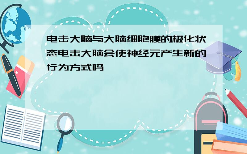 电击大脑与大脑细胞膜的极化状态电击大脑会使神经元产生新的行为方式吗