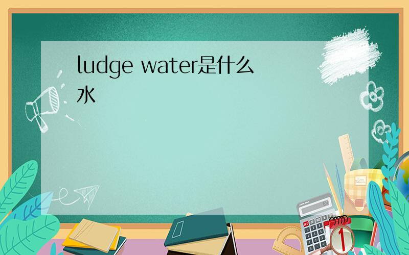 ludge water是什么水