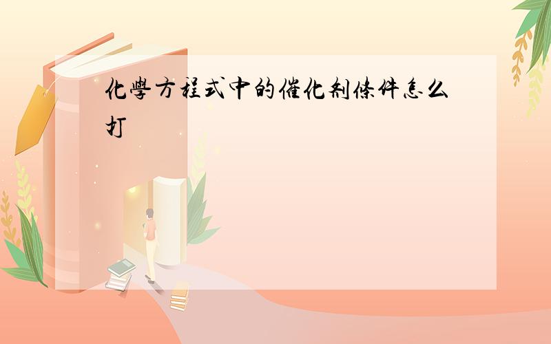 化学方程式中的催化剂条件怎么打